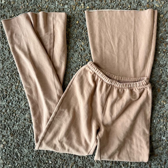 aerie Pants - aerie offline tan flared sweatpants size xs